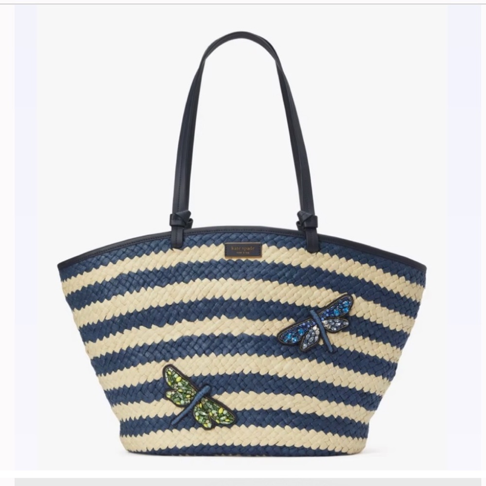 ♠️  Kate Spade  New York DRAGONFLY Straw Tote